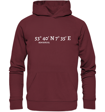 Bensersiel Hoodie mit Koordinaten von MEERcoordinates 