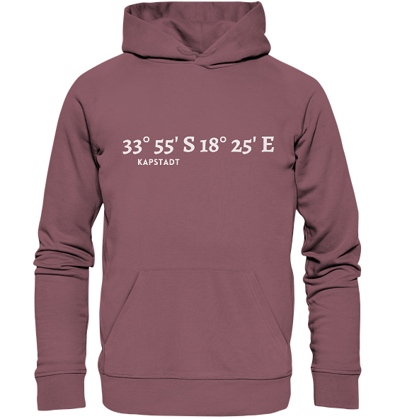 Kapstadt Hoodie mit Koordinaten - Organic Koordinaten Hoodie