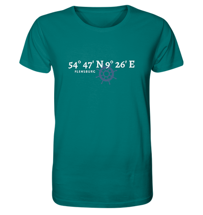 Flensburg T-Shirt mit Koordinaten - Organic Shirt von MEERcoordinates 
