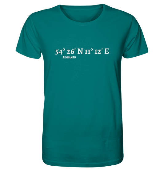 Fehmarn T-Shirt mit Koordinaten - Organic Shirt von MEERcoordinates 