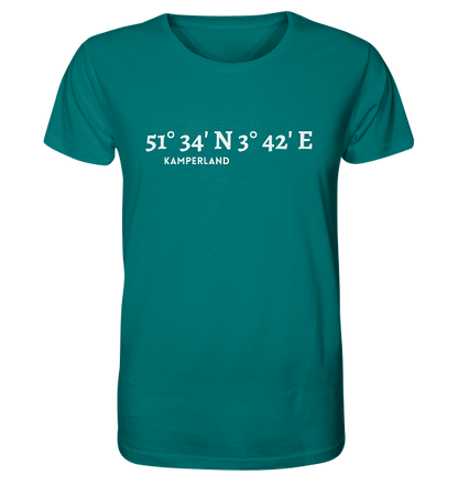 Kamperland T-Shirt mit Koordinaten - Organic Shirt von MEERcoordinates 