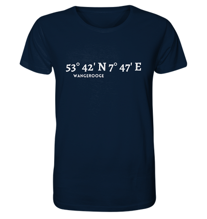 Wangerooge T-Shirt mit Koordinaten - Organic Shirt von Meercoordinates