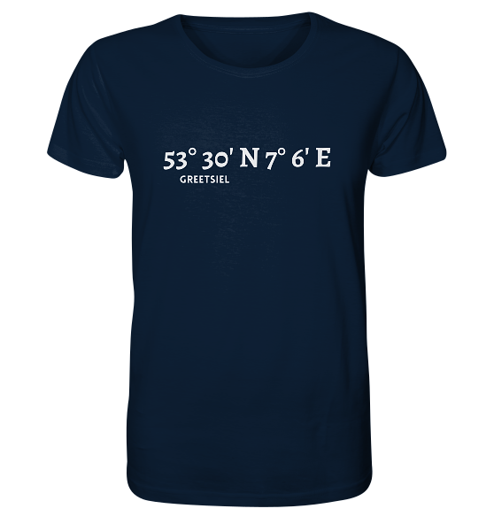 Greetsiel T-Shirt mit Koordinaten - Organic Shirt