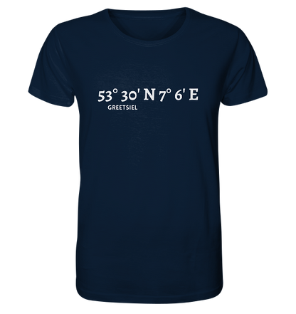Greetsiel T-Shirt mit Koordinaten - Organic Shirt