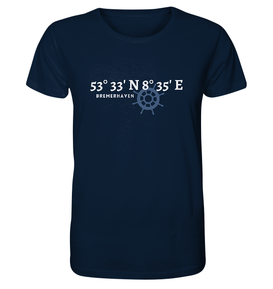Bremerhaven T-Shirt mit Koordinaten - Organic Koordinaten Shirt