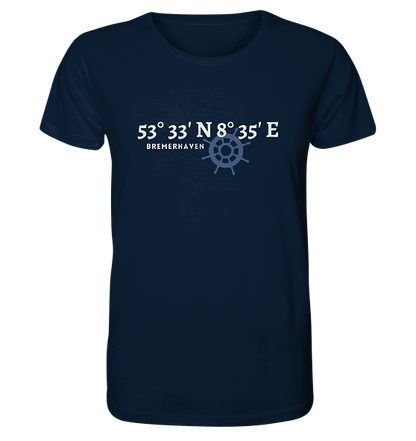 Bremerhaven T-Shirt mit Koordinaten - Organic Koordinaten Shirt