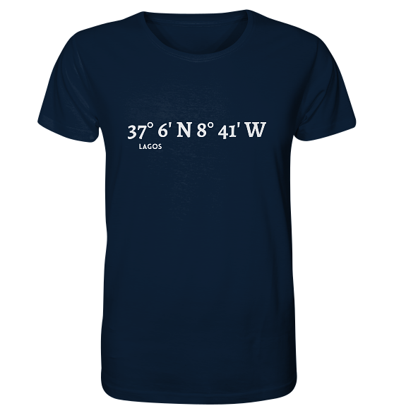 Lagos T-Shirt mit Koordinaten - Organic Shirt