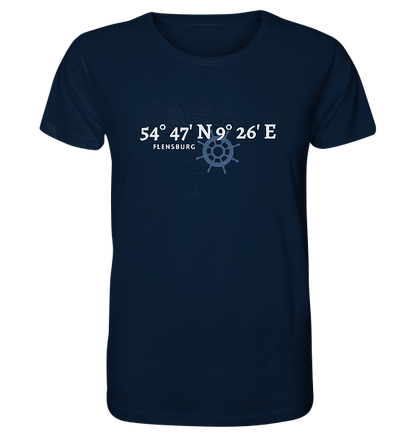 Flensburg T-Shirt mit Koordinaten - Organic Shirt