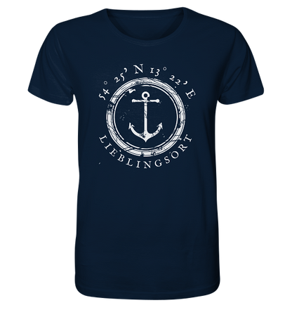 personalisierbares Koordinaten T-Shirt MEERTRÄUMER 2.0 - Organic Koordinaten Shirt
