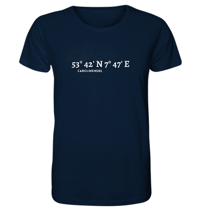 Carolinensiel T-Shirt mit Koordinaten - Organic Koordinaten Shirt