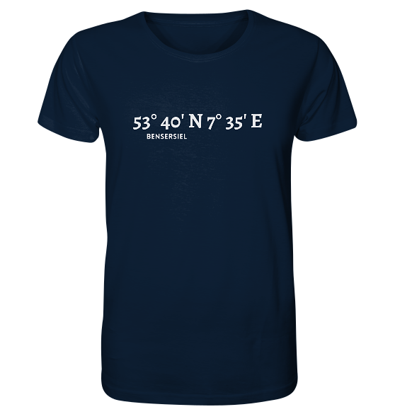 Bensersiel T-Shirt mit Koordinaten - Organic Shirt