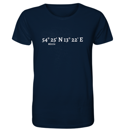 Rügen Koordinaten - Organic Shirt - MEERcoordinates