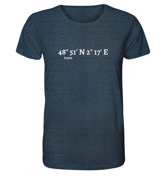 Paris T-Shirt mit Koordinaten - Organic Shirt von MEERcoordinates 