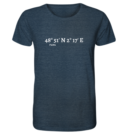Paris T-Shirt mit Koordinaten - Organic Shirt von MEERcoordinates 
