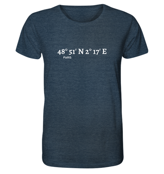 Paris T-Shirt mit Koordinaten - Organic Shirt von MEERcoordinates 