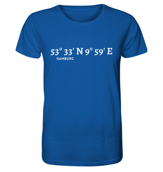Hamburg T-Shirt mit Koordinaten - Organic Shirt - MEERcoordinates