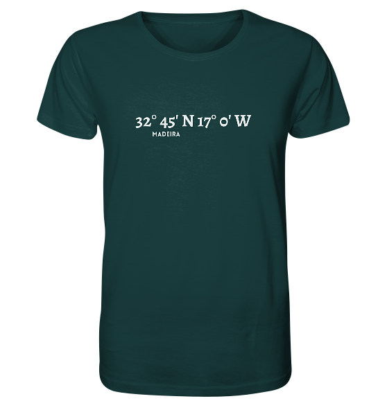 Madeira T-Shirt mit Koordinaten - Organic Koordinaten Shirt
