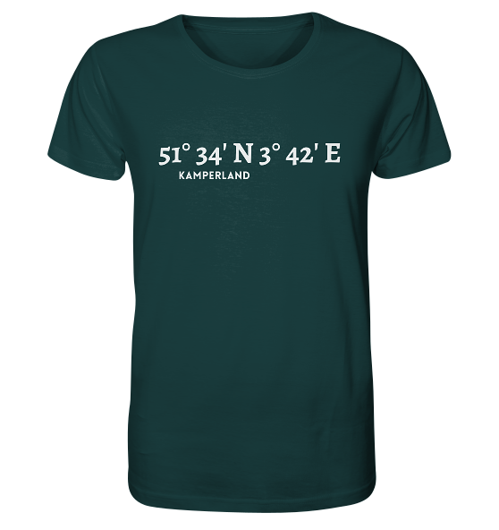 Kamperland T-Shirt mit Koordinaten - Organic Shirt
