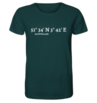 Kamperland T-Shirt mit Koordinaten - Organic Shirt