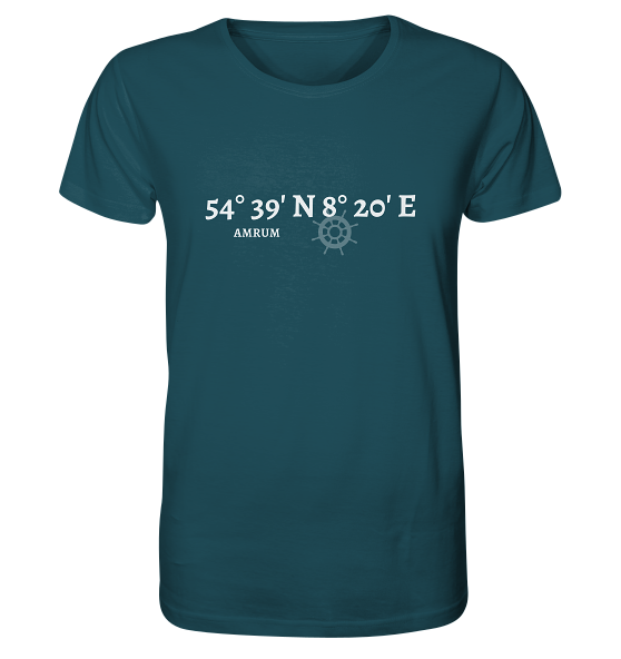 Amrum T-Shirt mit Koordinaten, von Meercoordinates
