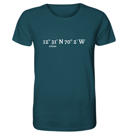 Aruba T-Shirt mit Koordinaten - Organic Shirt von MEERcoordinates 