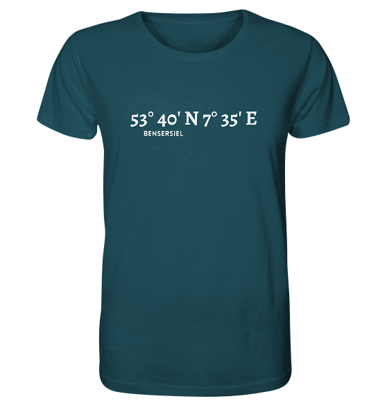 Bensersiel T-Shirt mit Koordinaten - Organic Shirt