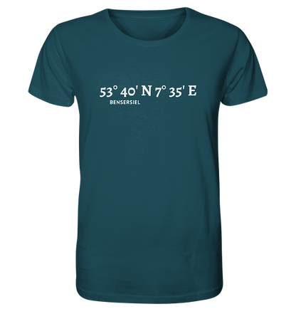 Bensersiel T-Shirt mit Koordinaten - Organic Shirt