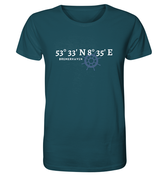 Bremerhaven T-Shirt mit Koordinaten - Organic Koordinaten Shirt - Meercoordinates