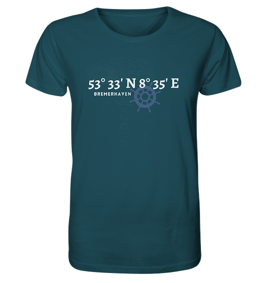 Bremerhaven T-Shirt mit Koordinaten - Organic Koordinaten Shirt - Meercoordinates