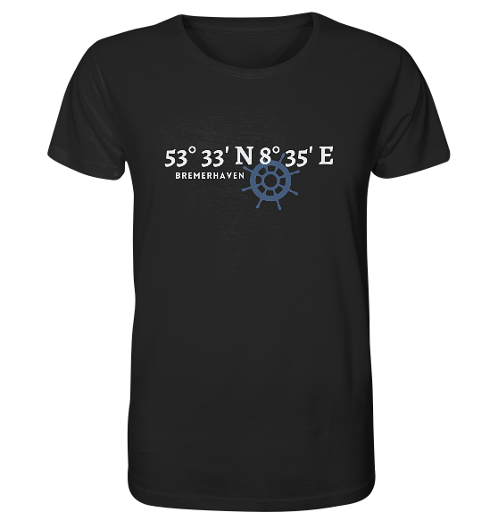 Bremerhaven T-Shirt mit Koordinaten - Organic Koordinaten Shirt