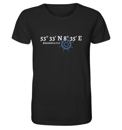 Bremerhaven T-Shirt mit Koordinaten - Organic Koordinaten Shirt