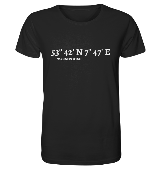 Wangerooge T-Shirt mit Koordinaten - Organic Shirt
