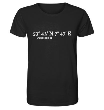 Wangerooge T-Shirt mit Koordinaten - Organic Shirt