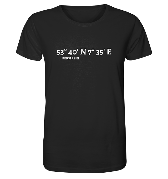 Bensersiel T-Shirt mit Koordinaten - Organic Shirt