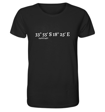 Kapstadt T-Shirt mit Koordinaten - Organic Shirt