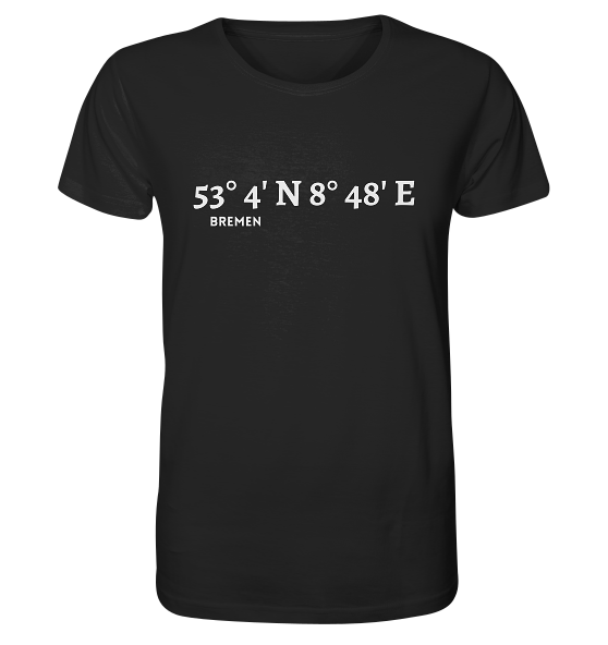 Bremen Koordinaten - Organic Shirt - MEERcoordinates