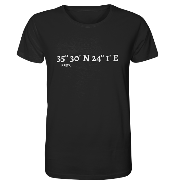 Kreta T-Shirt mit Koordinaten - Organic Koordinaten Shirt