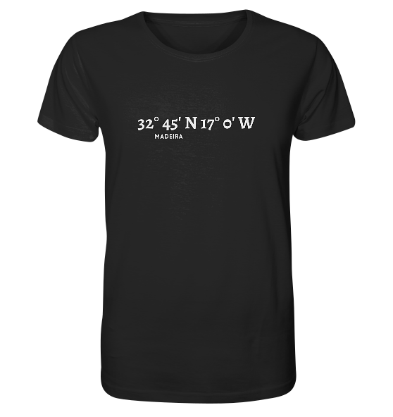 Madeira T-Shirt mit Koordinaten - Organic Koordinaten Shirt