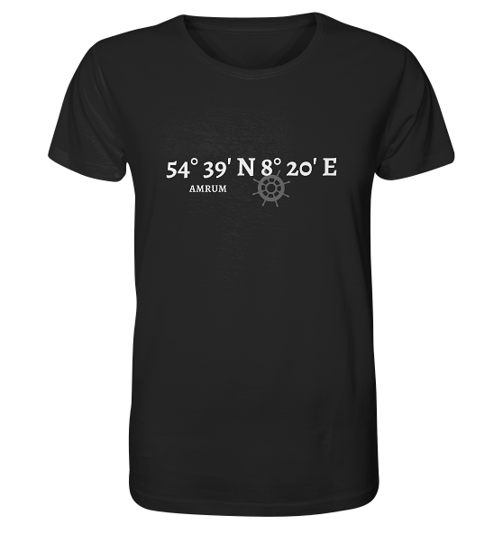Amrum T-Shirt mit Koordinaten, von Meercoordinates