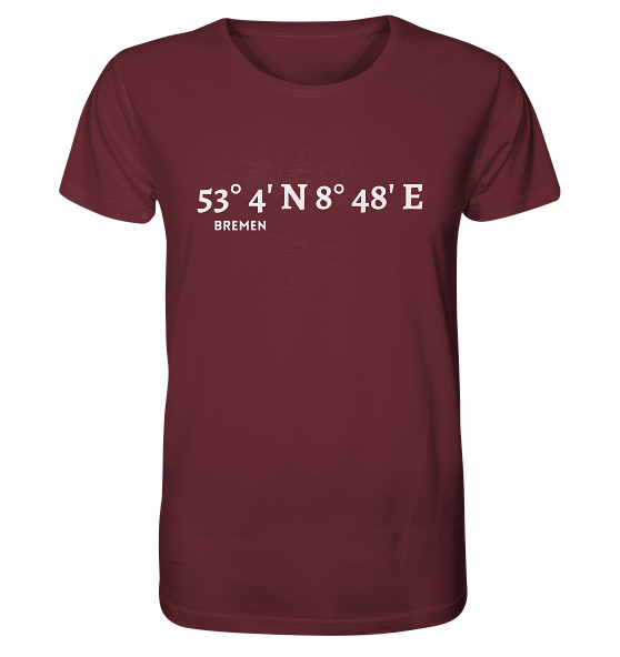 Bremen Shirt mit Koordinaten - Organic Shirt - MEERcoordinates