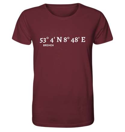 Bremen Shirt mit Koordinaten - Organic Shirt - MEERcoordinates
