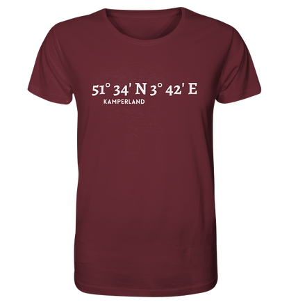 Kamperland T-Shirt mit Koordinaten - Organic Shirt