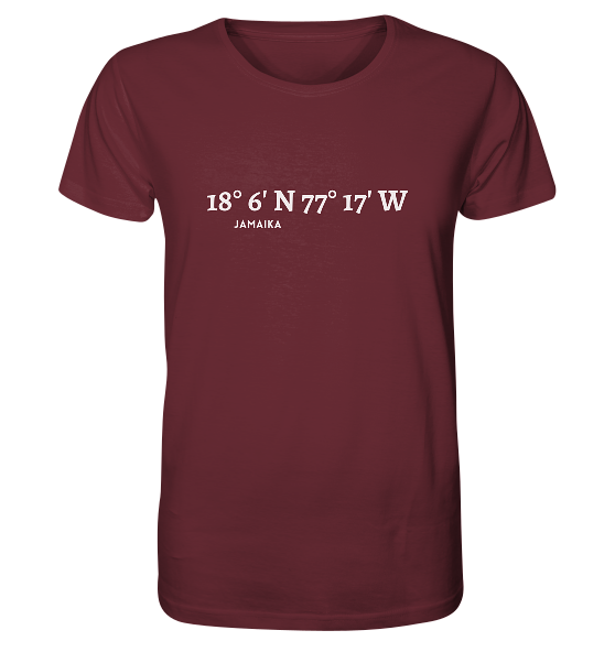 Jamaika Koordinaten - Organic Shirt
