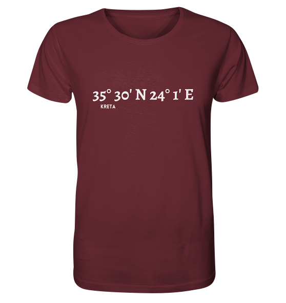 Kreta T-Shirt mit Koordinaten - Organic Koordinaten Shirt