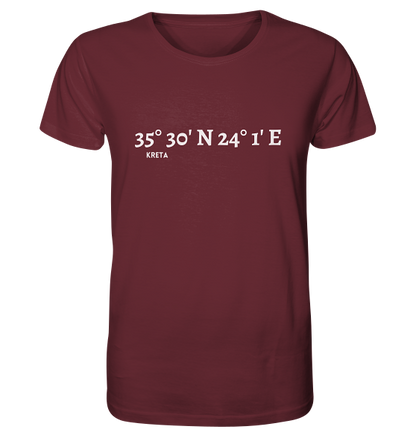 Kreta T-Shirt mit Koordinaten - Organic Koordinaten Shirt