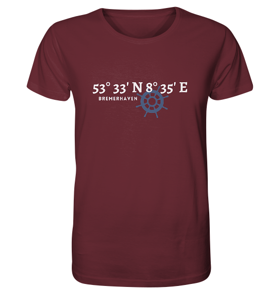 Bremerhaven T-Shirt mit Koordinaten - Organic Koordinaten Shirt
