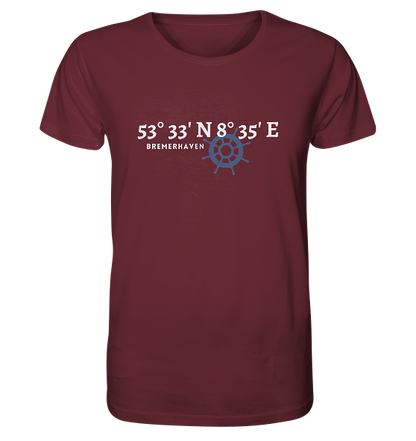 Bremerhaven T-Shirt mit Koordinaten - Organic Koordinaten Shirt