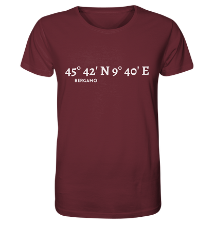 Bergamo T-Shirt mit Koordinaten - Organic Shirt - MEERcoordinates