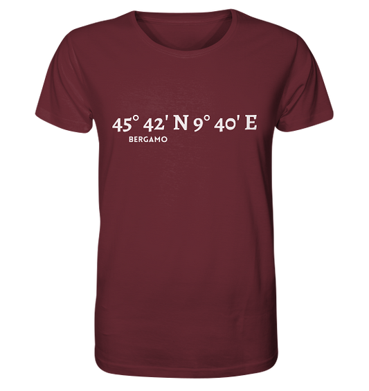 Bergamo T-Shirt mit Koordinaten - Organic Shirt - MEERcoordinates