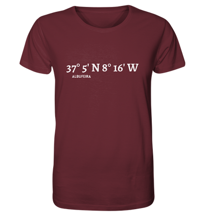 Albufeira T-Shirt mit Koordinaten - Organic Shirt